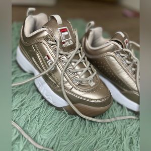 Gold limited edition Fila Sneakers
